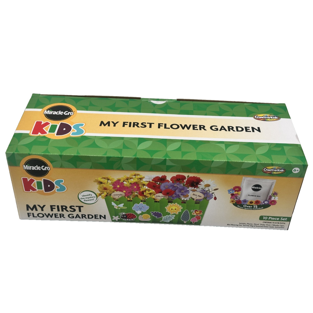 Miracle-Gro My First Flower Garden 10-Piece Kids Kit Aged 6+ Planting Set